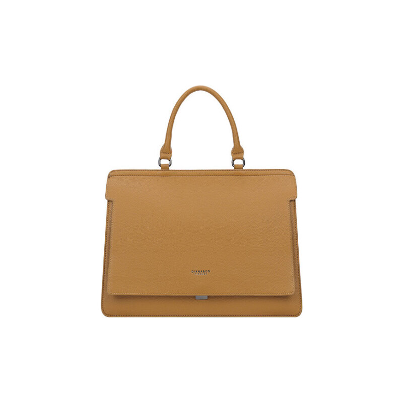 DIANA & CO Dámská aktovková taška crossbody i do ruky hořčicově žlutá 108697043