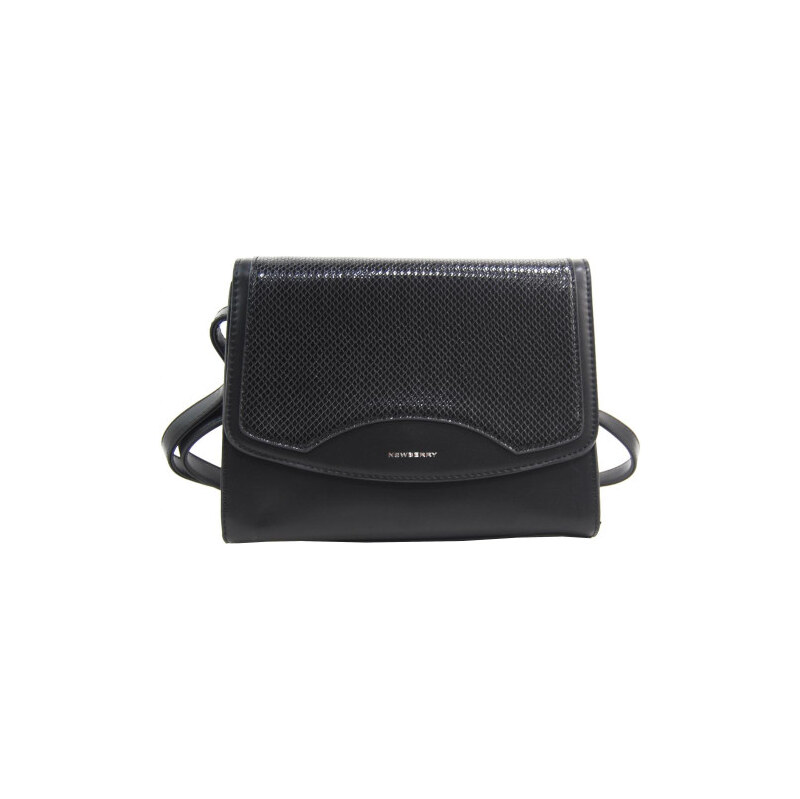 Černá crossbody dámská kabelka v hadím designu NEW BERRY 108697077