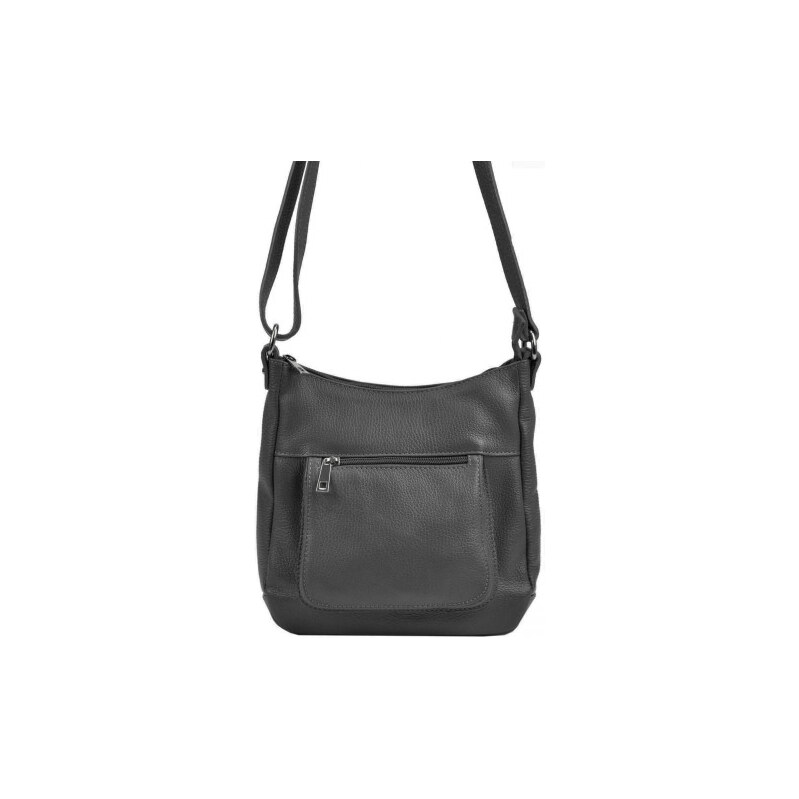 Kožená crossbody dámská kabelka Patrizia Piu tmavě šedá 108697079