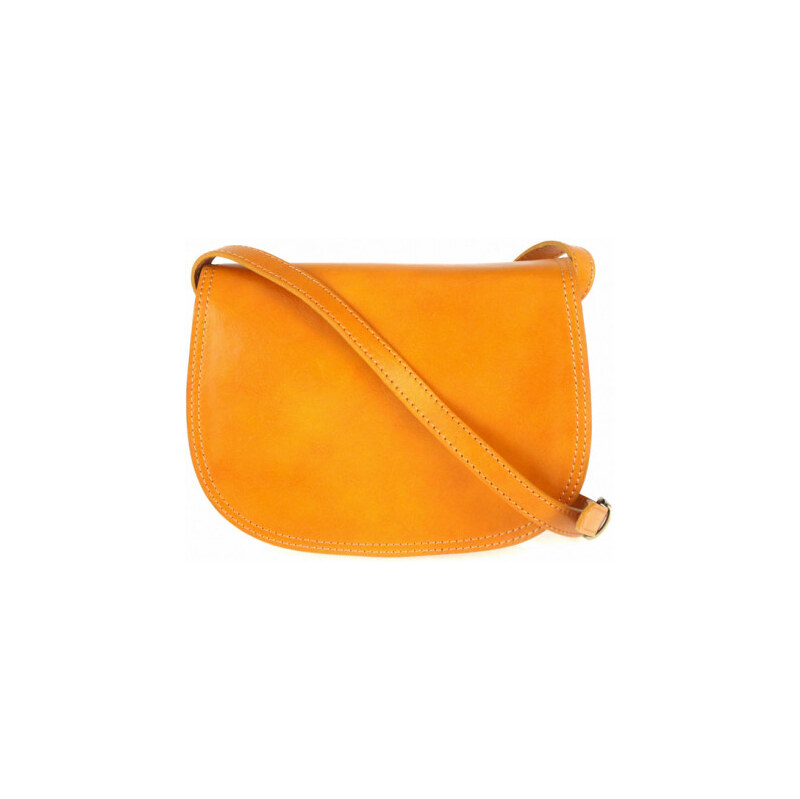 Vera Pelle Kožená crossbody dámská kabelka Enila I Fratelli hořčicová 108697081