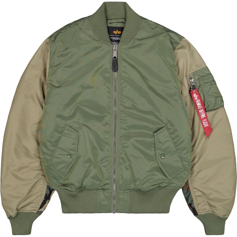 ALPHA INDUSTRIES Přechodná bunda MA-1 zelená / khaki / olivová