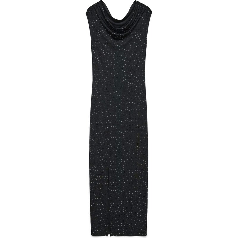 VERO MODA Společenské šaty VMNATA černá / stříbrná