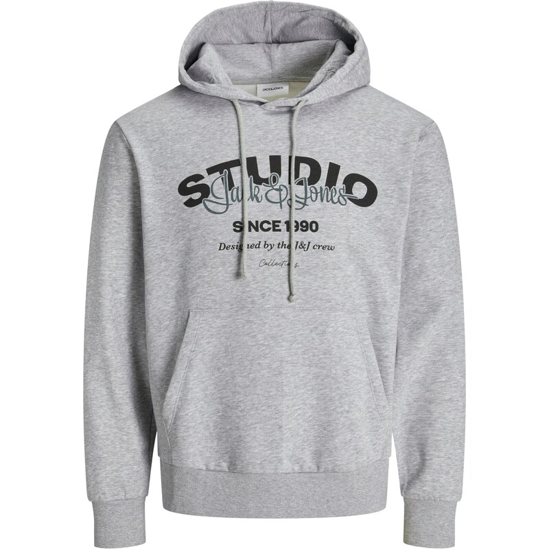 JACK & JONES Mikina JJYuki šedá / jedle / černá