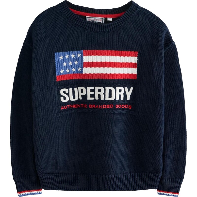 Superdry & Co Svetr marine modrá / červená / bílá
