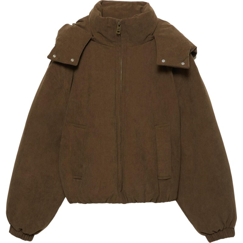 Pull&Bear Zimní bunda PACIFIC hnědá