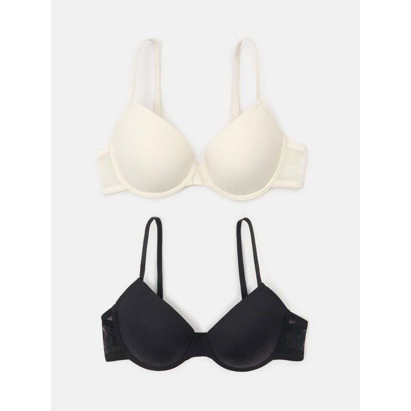 Sinsay - Podprsenka 2 pack - krémová 109309008