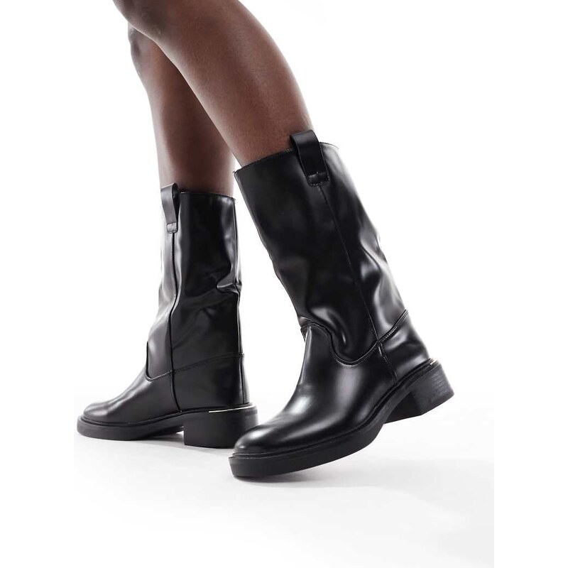 SEQWL Twix short pull on boots in black