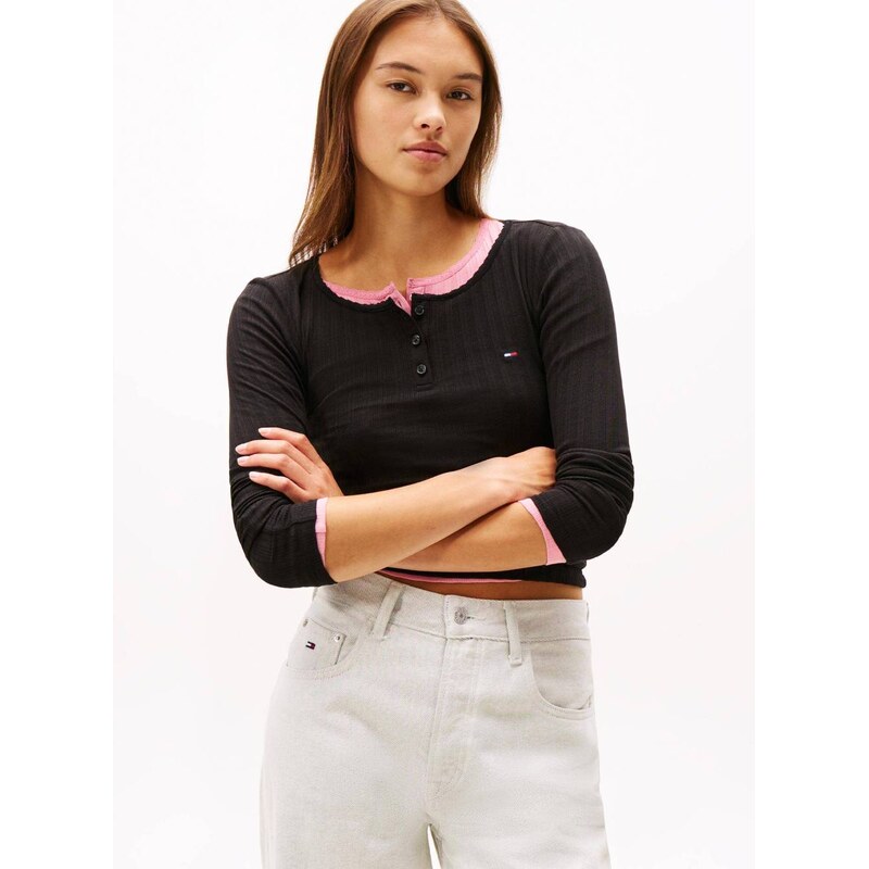 Tommy Jeans dámské černé tričko