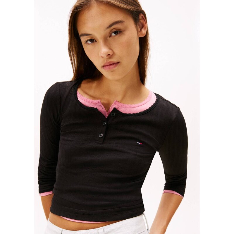 Tommy Jeans dámské černé tričko
