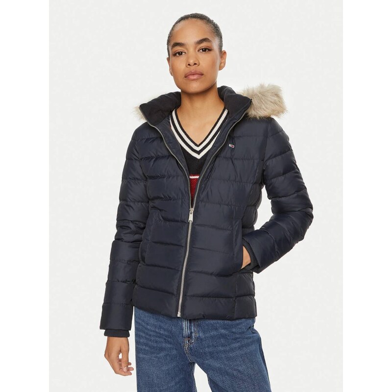 Tommy Jeans dámská modrá zimní bunda