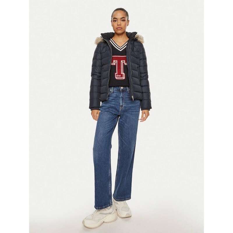 Tommy Jeans dámská modrá zimní bunda