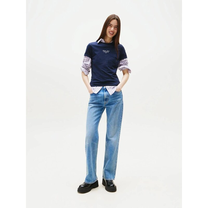 Tommy Jeans dámské modré tričko