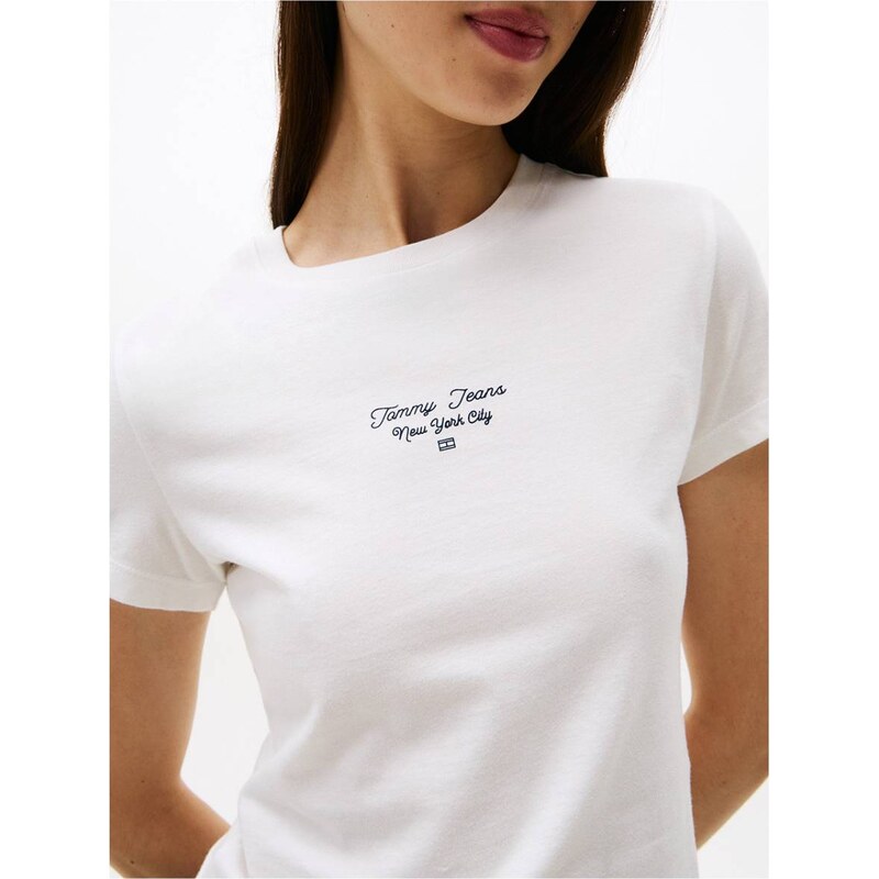 Tommy Jeans dámské bílé tričko