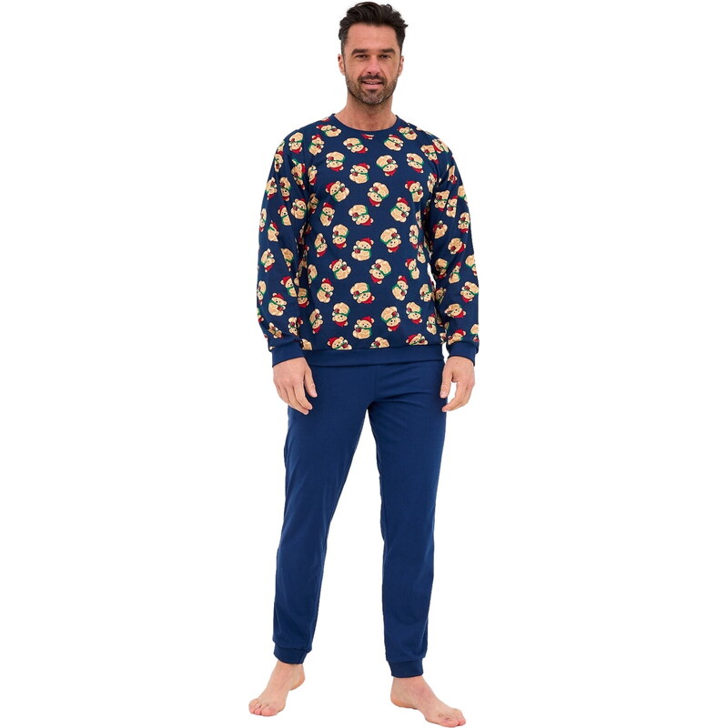 Pánské pyžamo CORNETTE 457/293 TEDDY 6 tmavě modrá