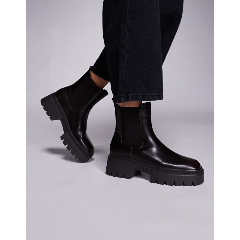 SIMMI Shoes Simmi London Judd chunky chelsea boots in burnished