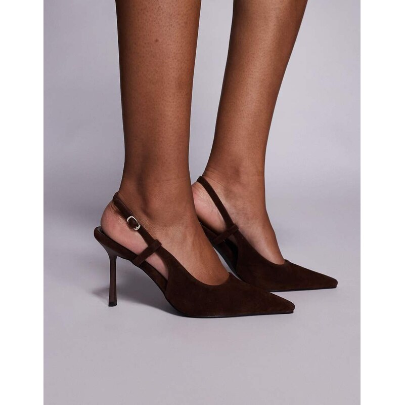 SIMMI Shoes Simmi London Exmoor slingback heeled shoes in chocolate 109848700