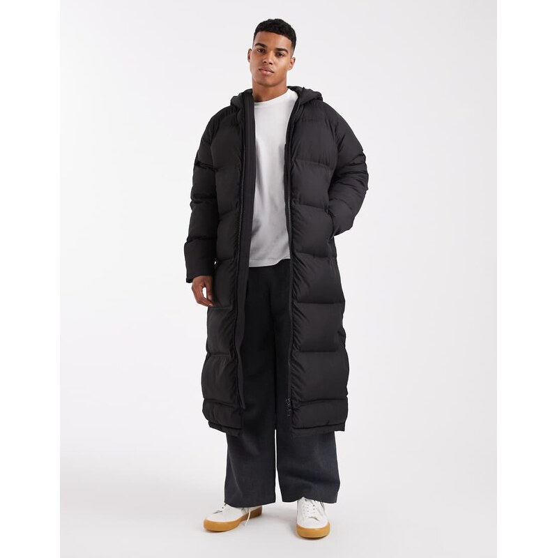 ASOS DESIGN longline puffer jacket-Black 109741773