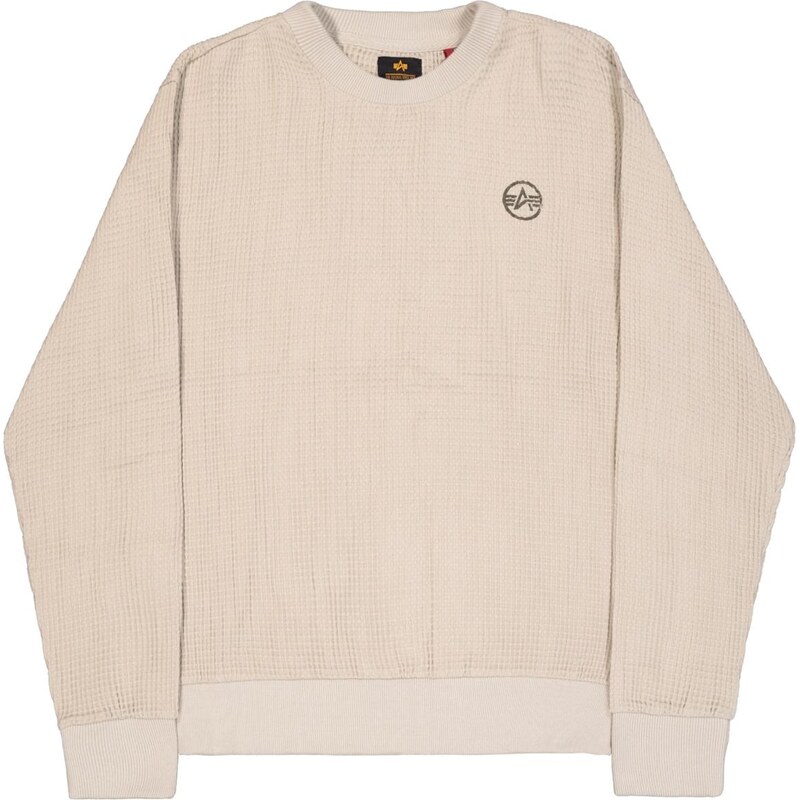 ALPHA INDUSTRIES Mikina světle béžová / černá