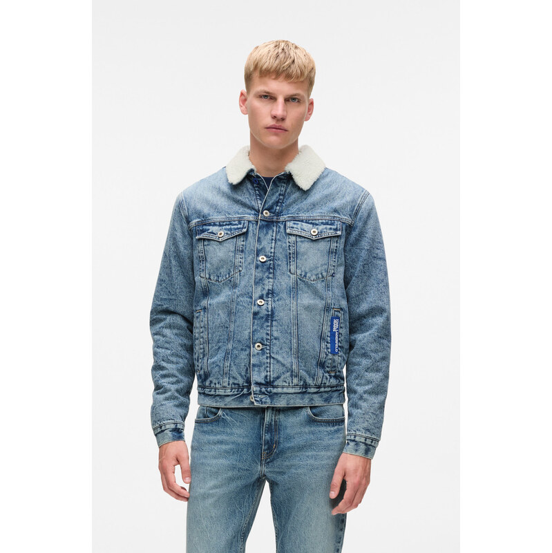 BUNDA KARL LAGERFELD JEANS KLJ REG SHEARLING DENIM JACKET