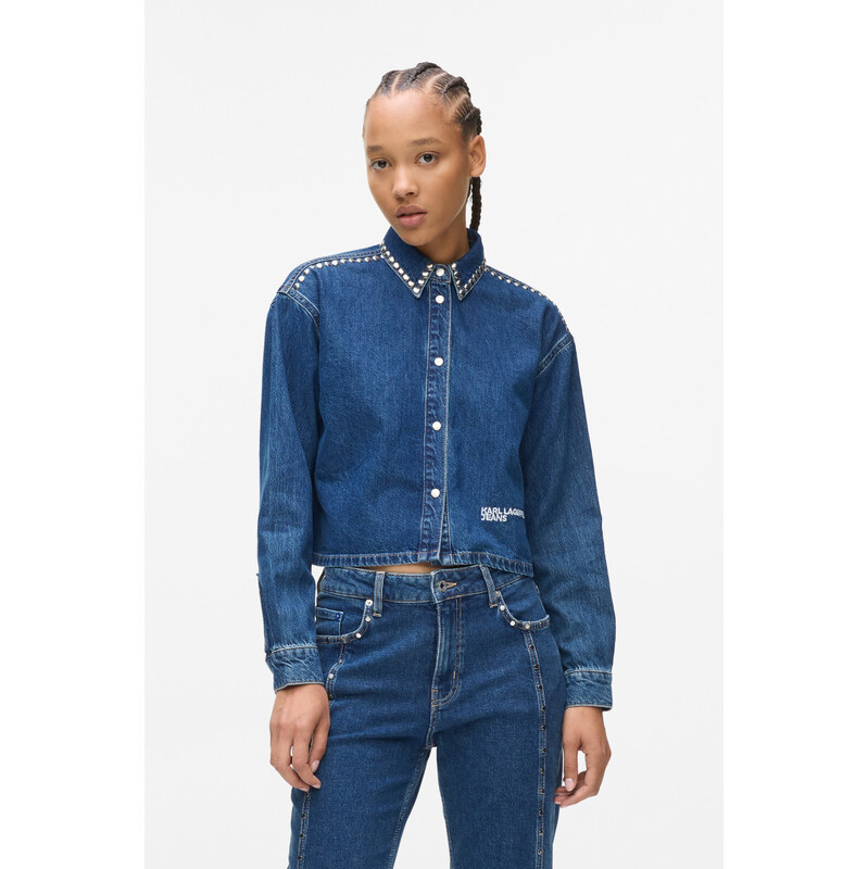 KOŠILE KARL LAGERFELD JEANS KLJ DENIM STUDDED SHIRT