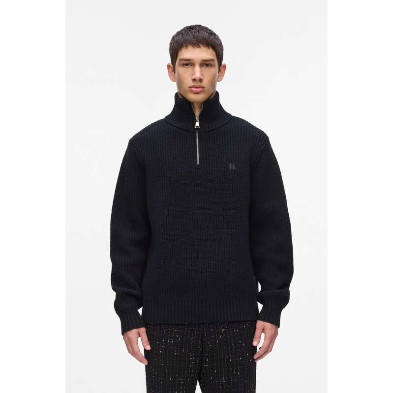 SVETR KARL LAGERFELD KL HALF ZIP WOOL TURTLENECK