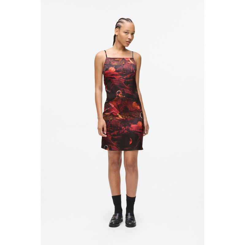 ŠATY KARL LAGERFELD JEANS KLJ CANYON AOP SATIN DRESS