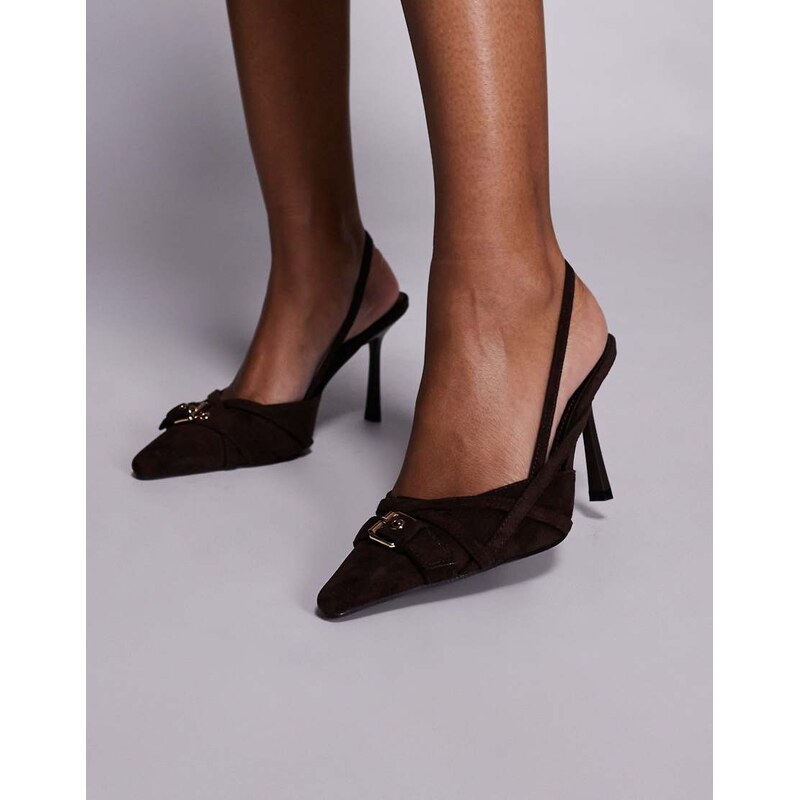 SIMMI Shoes Simmi London slingback heeled shoes with buckle
