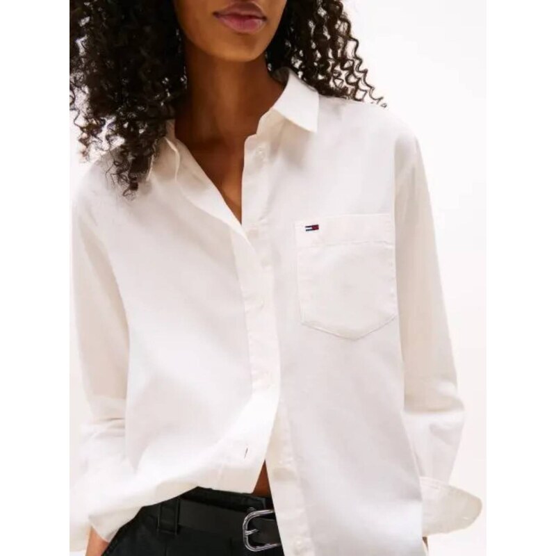 Tommy Jeans dámská krémová košile