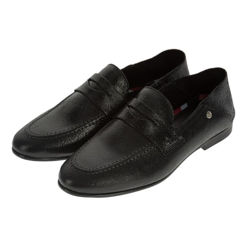 Tommy Hilfiger dámské černé mokasíny Metallic