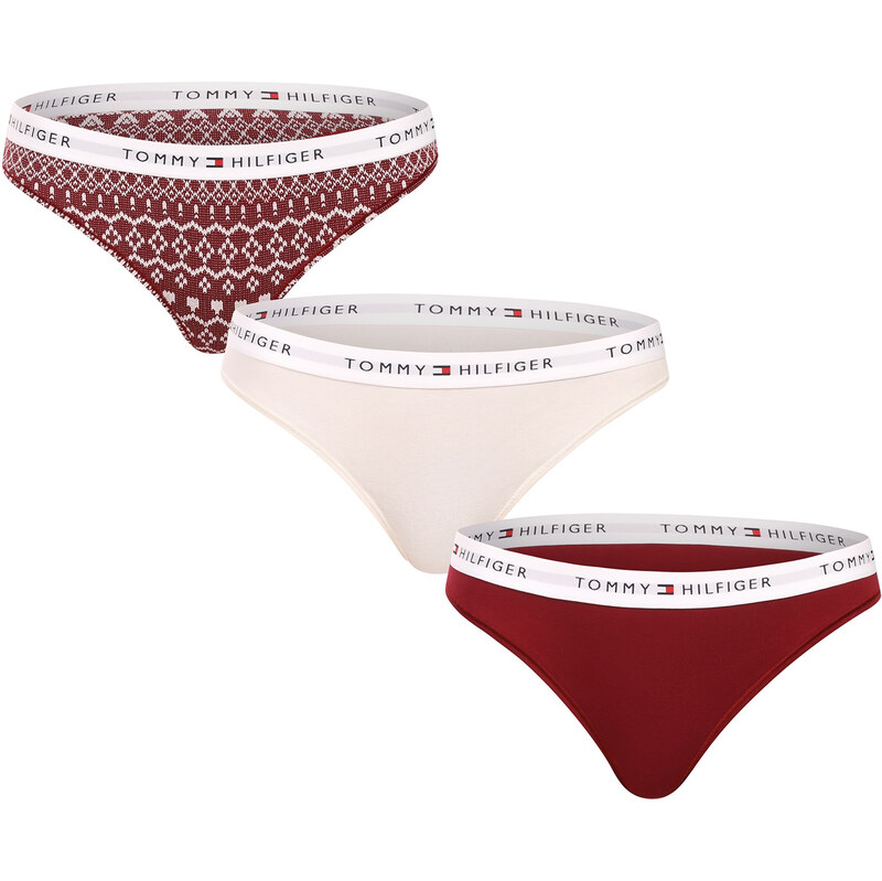 3PACK dámská tanga Tommy Hilfiger vícebarevná (UW0UW06134 0WX) 109323168