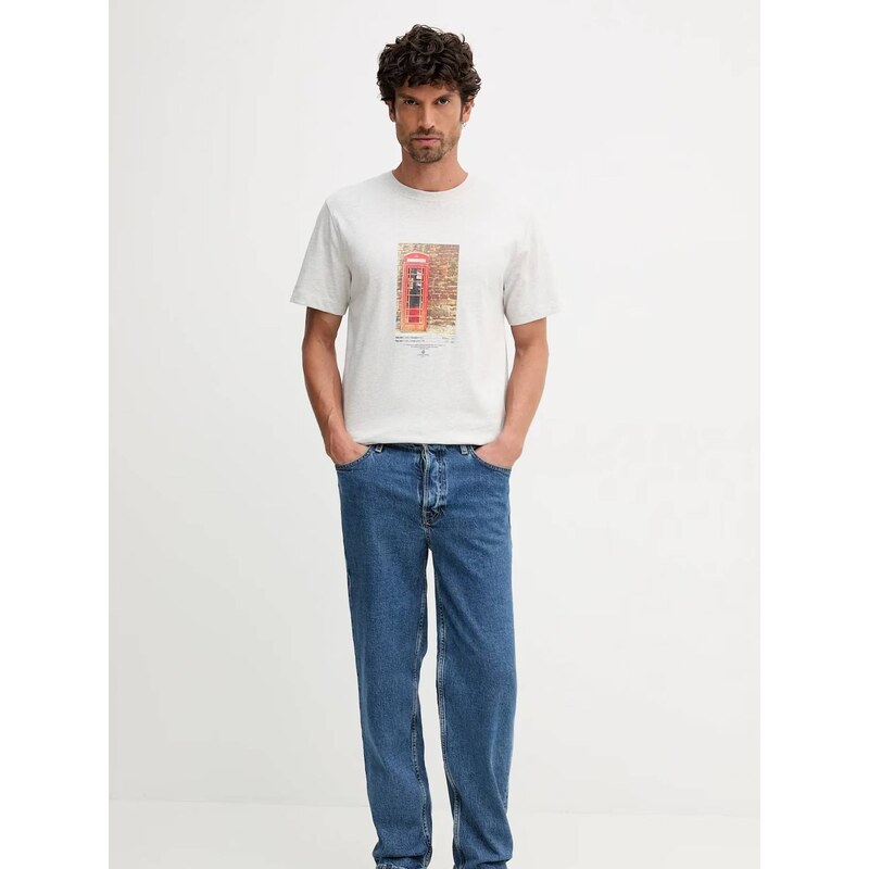 Pepe Jeans pánské světle šedé tričko.
