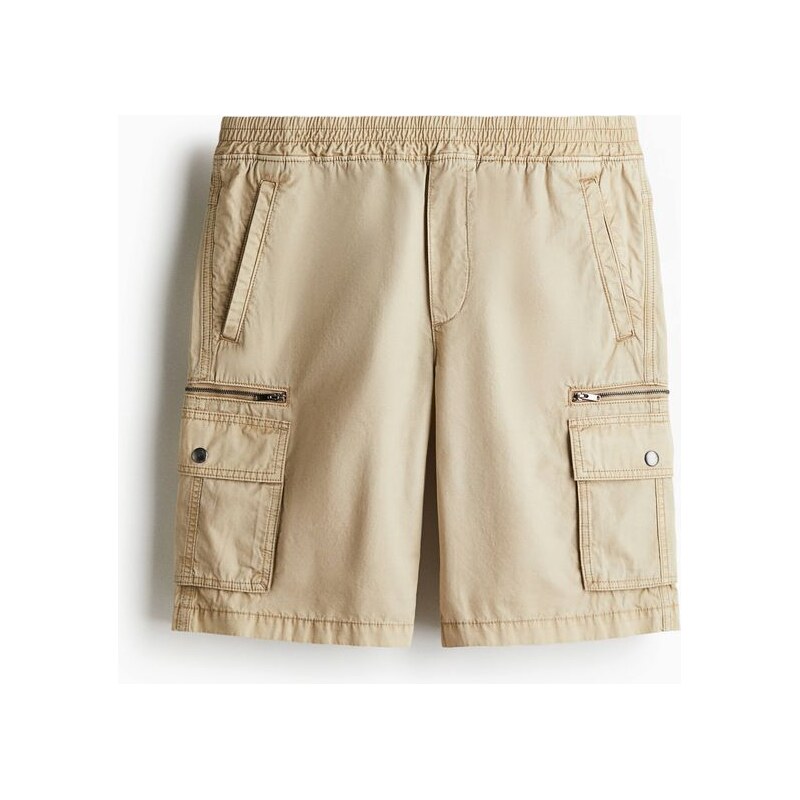 H&M - Šortky cargo Regular Fit - Béžová