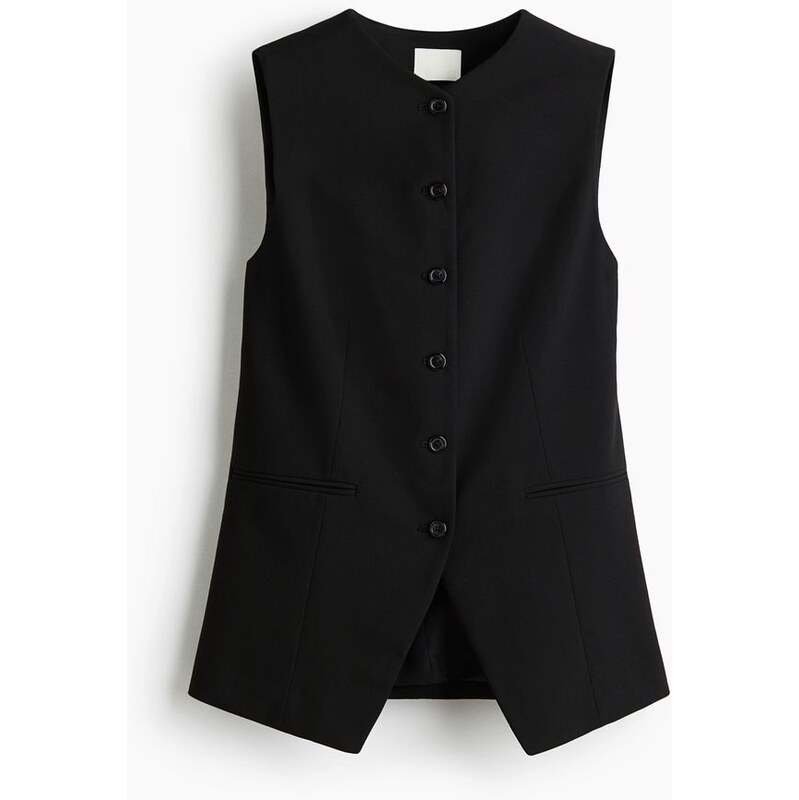 H&M - Dlouhá vesta - Černá