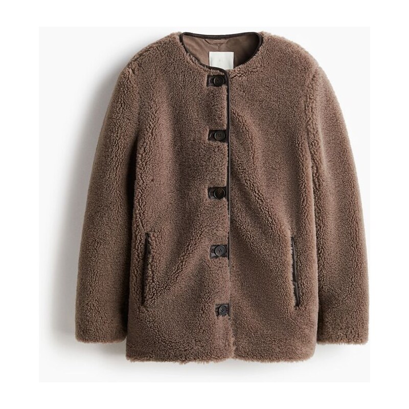 H&M - Bunda - Hnědošedá