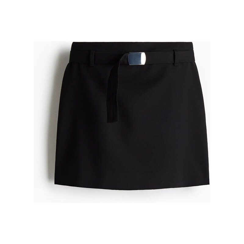 H&M - Minisukně s páskem - Černá