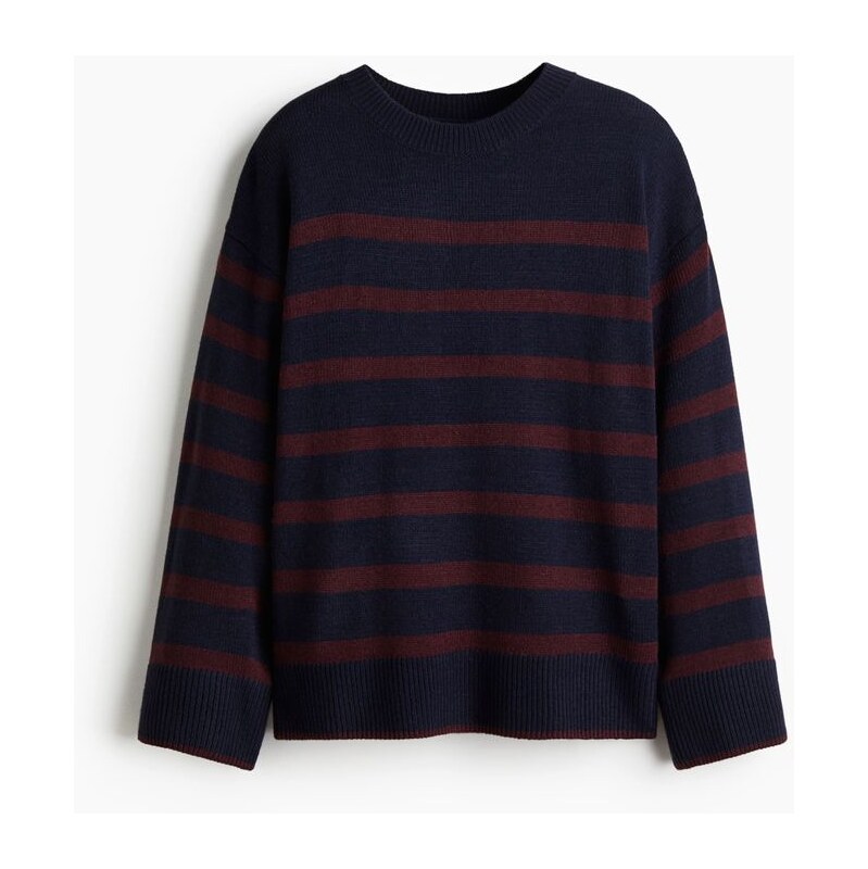 H&M - Svetr - Námořnická Modř/Proužky
