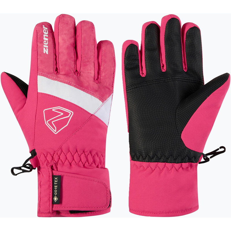 Dětské lyžařské rukavice ZIENER Leif GTX-Z tie-dye pop pink