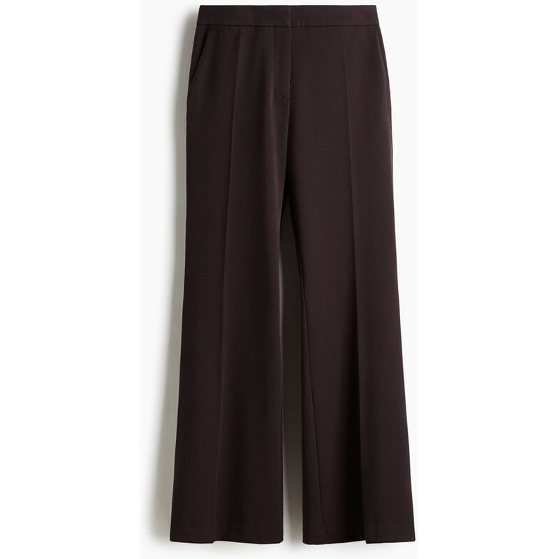 H&M - Elegantní kalhoty Flared - hnědá 109326140