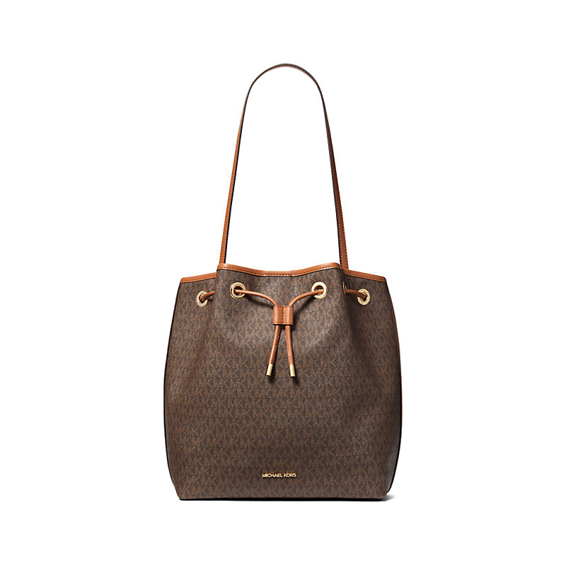 Michael Kors Avery medium bucket bag kabelka logo hnědá