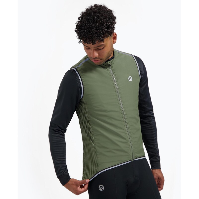 Pánská cyklistická vesta Rogelli Core army green