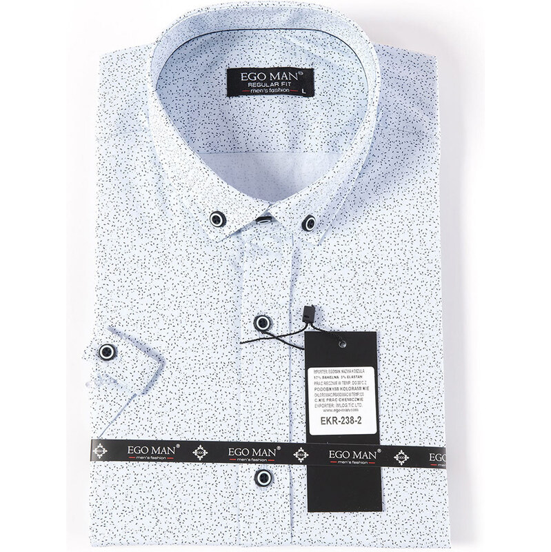 EGO MAN košile pánská EKR-238-2 krátký rukáv regular fit