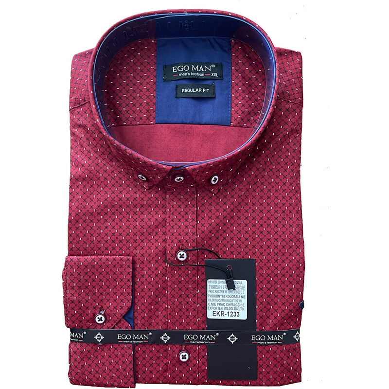 EGO MAN košile pánská EKR-1233 regular fit dlouhý rukáv