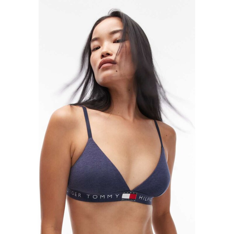 Tommy Hilfiger heritage triangle bra in navy heather 109332986