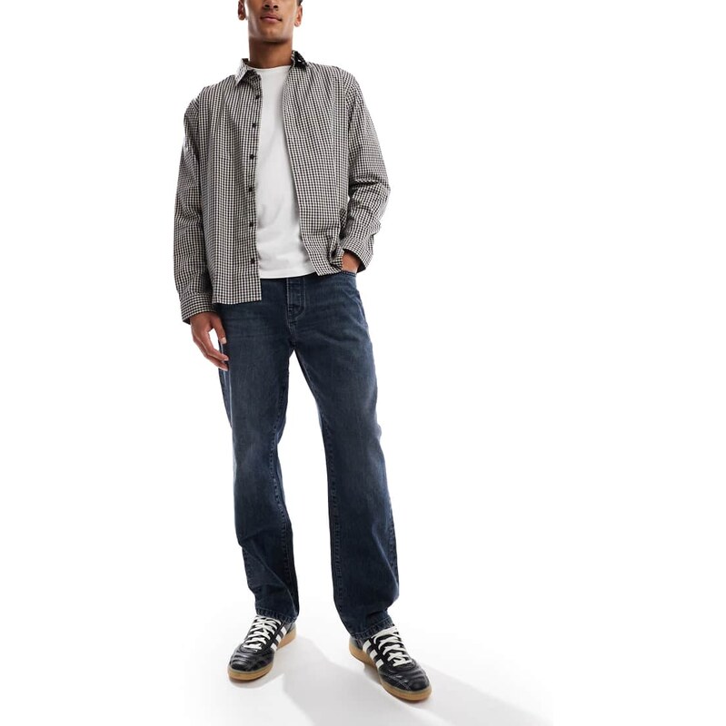 ONLY & SONS Edge straight fit jeans in blue black denim-Navy