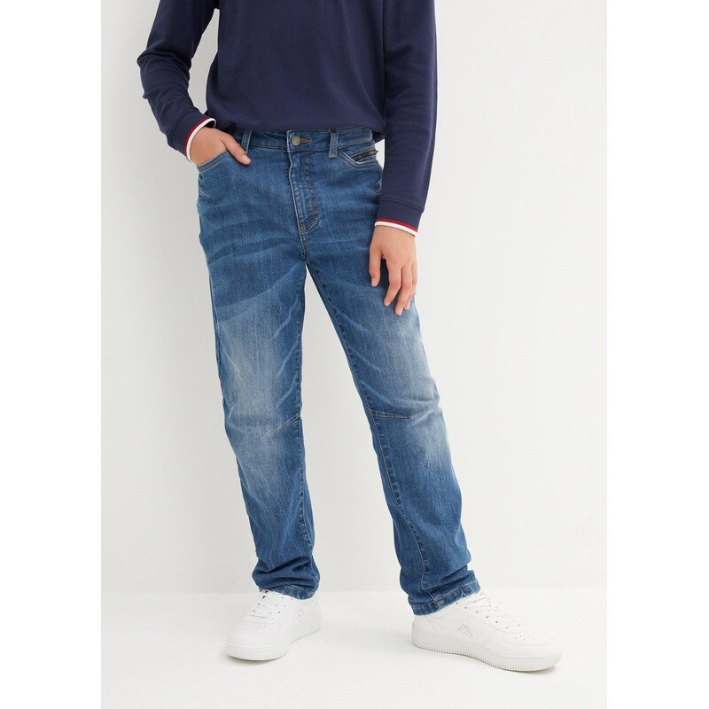 bonprix Termo džíny Slim Fit, s flanelovou podšívkou, Tapered