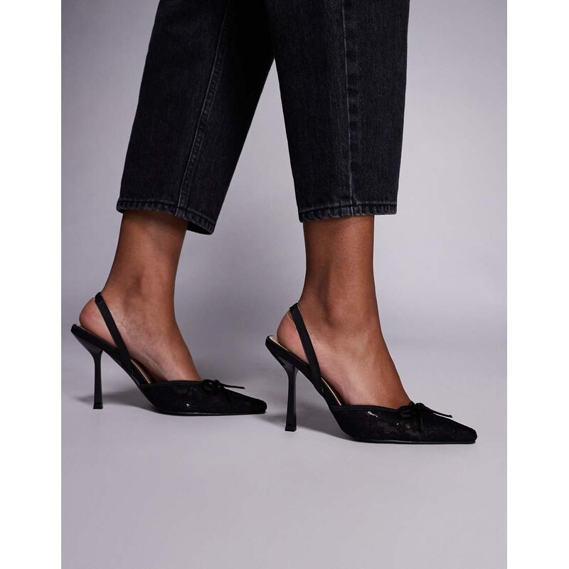SIMMI Shoes Simmi London Bebee heeled shoes in black lace
