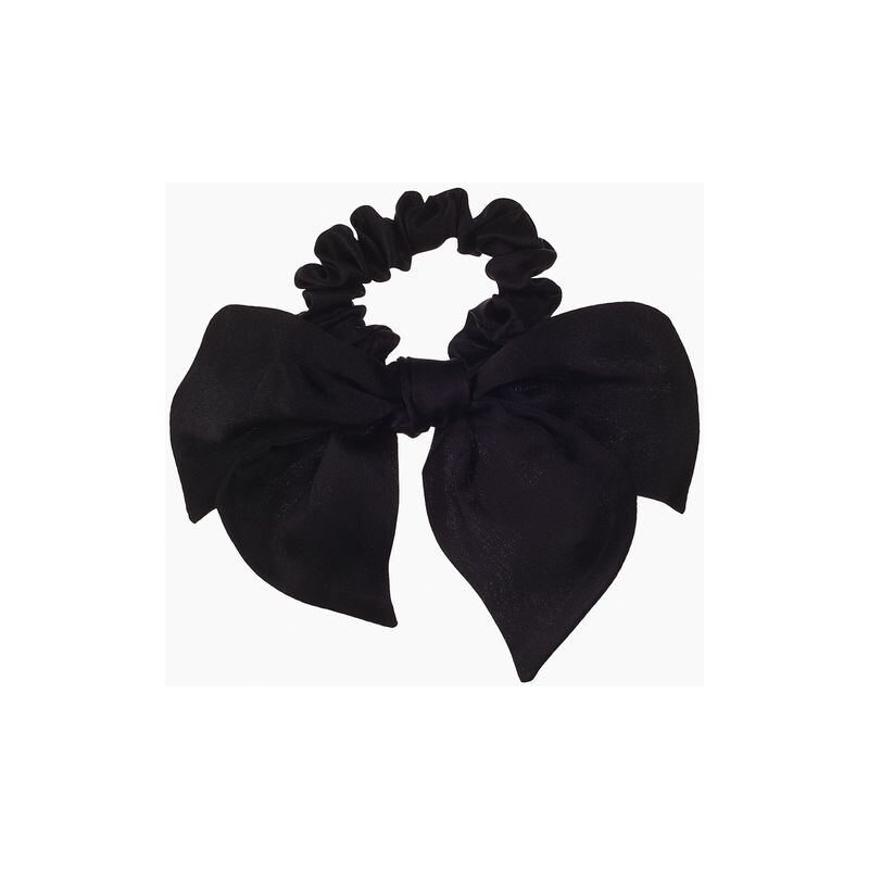 H&M - Hedvábná gumičkas mašlí - černá 109334077