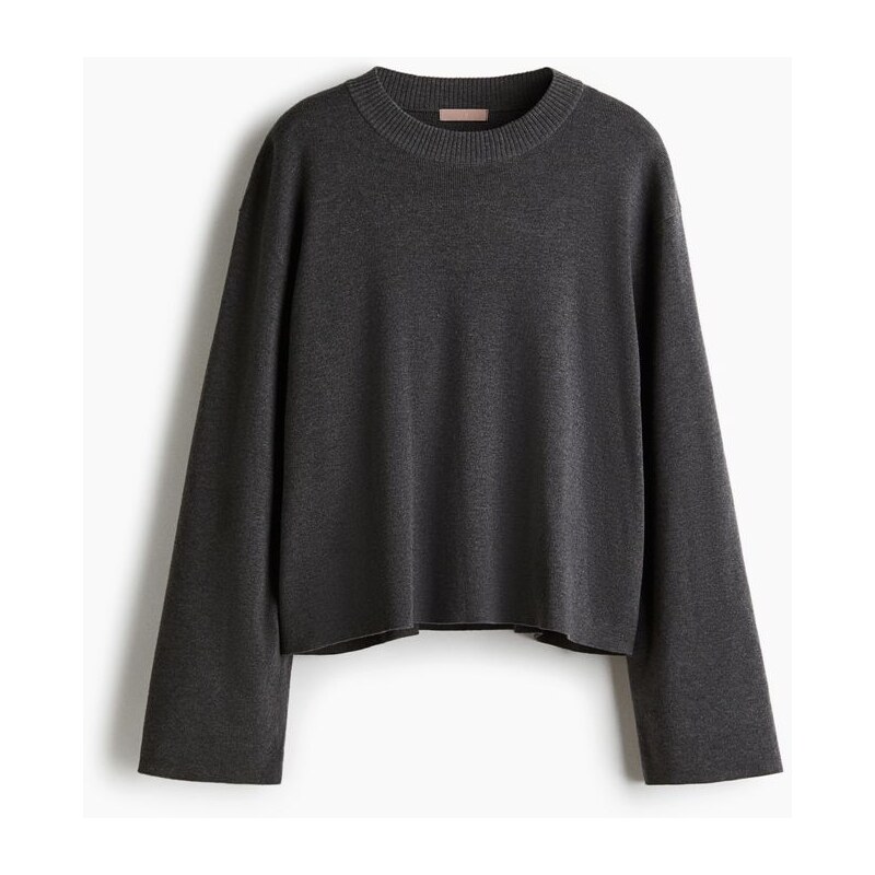 H&M - Oversized svetr - Tmavě Šedá