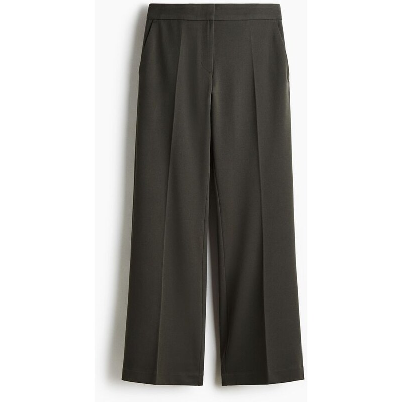 H&M - Elegantní kalhoty Flared - zelená 109326143
