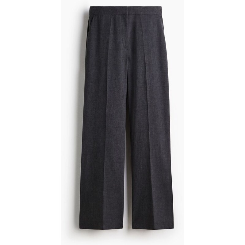 H&M - Rovné kalhotys puky - Dark Grey